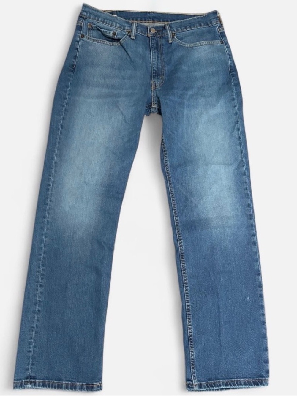 Levi’s 514 Straight Fit Jeans Mens 34x32 Medium Wash Faded Denim